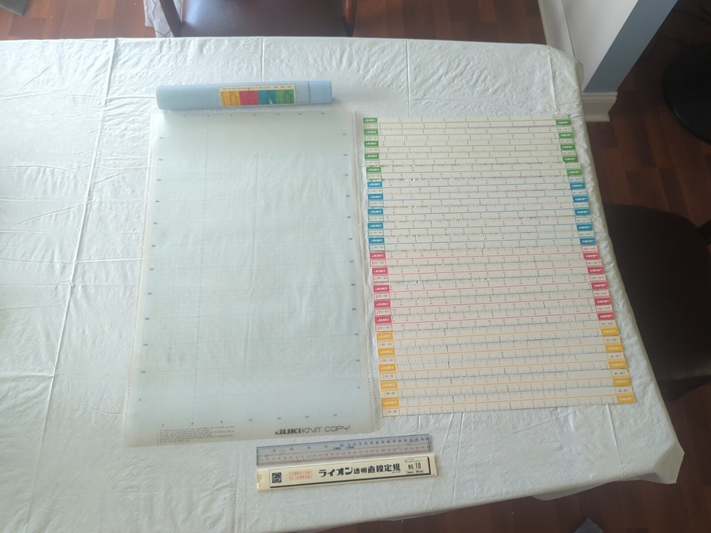 Knitting Stitch Scale Set 1-20 Plus Juki Knit Copy Mat