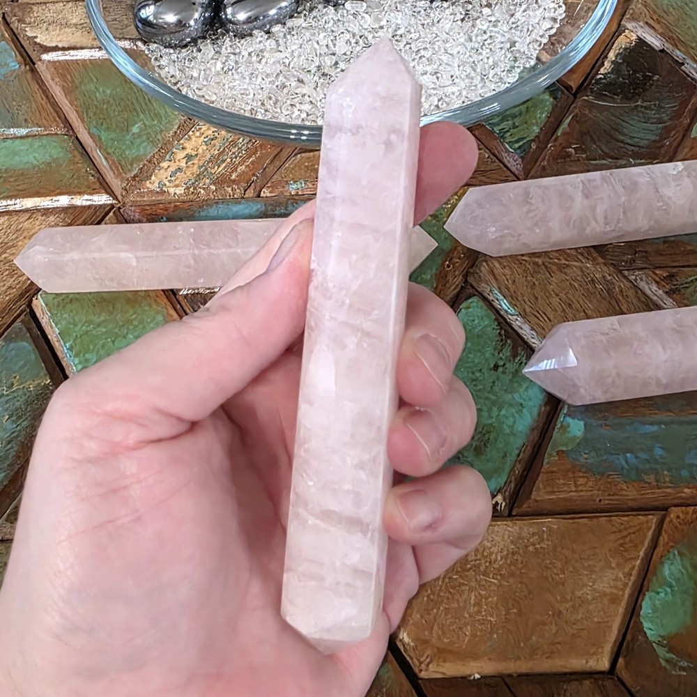 Double-Terminated Rose Quartz Wands