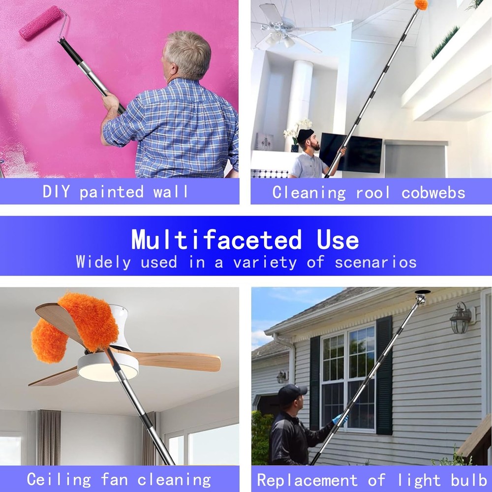 Paint Roller Extension Pole set 11.8FT Lightweight Segmented Tool