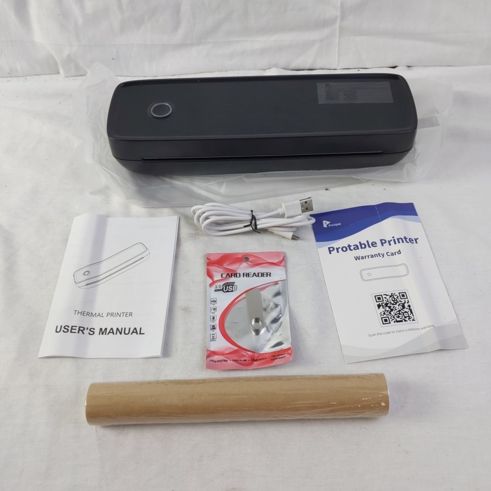 Open Box Aixiqee A80 Portable Wireless Thermal Printer Bluetooth