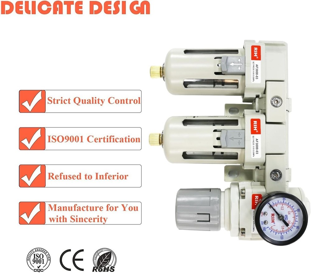 Air Compressor Water Separator with Semi-Auto Drain
