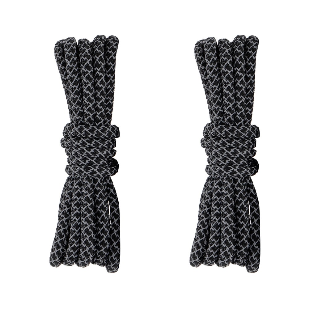 2 Pair Round Reflective Rope Shoelaces Replacement Boot laces for Sneakers Boots