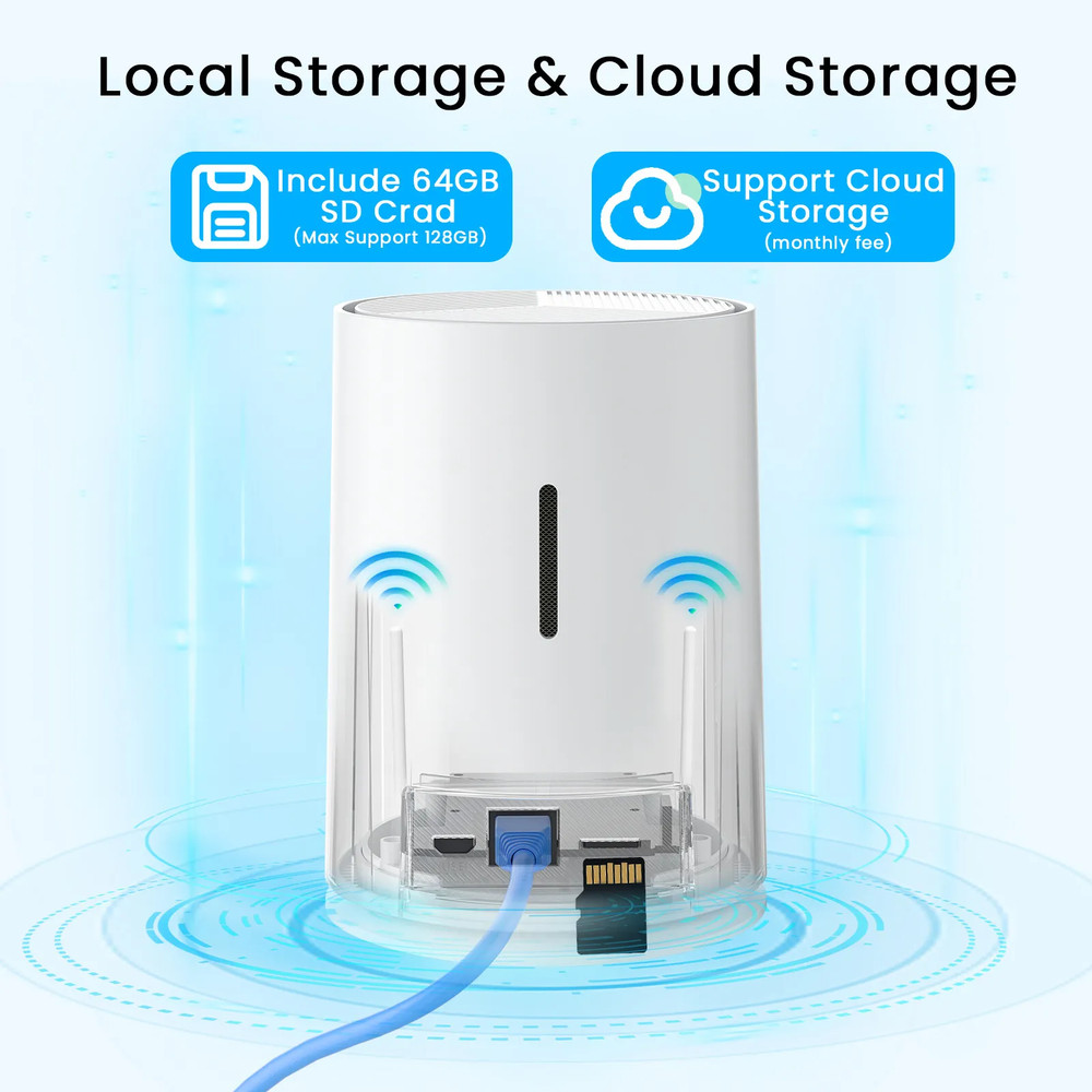 ARCCTV Wireless Security Camera System Outdoor Solar Battery Audio Night Vision