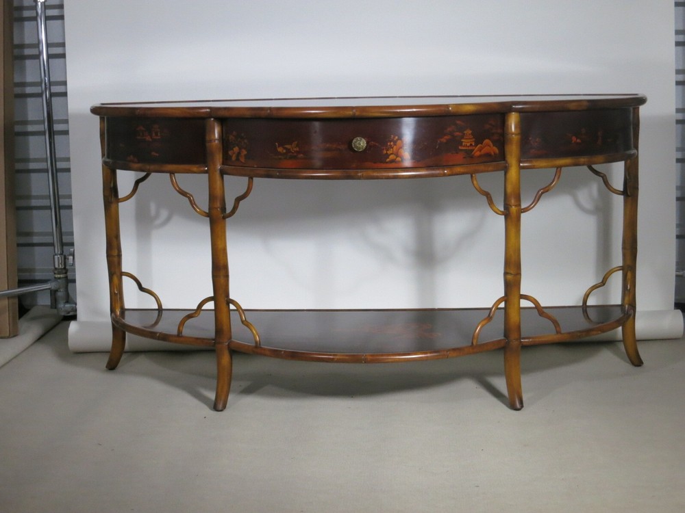 Burgundy Lacquered Asian style Sideboard