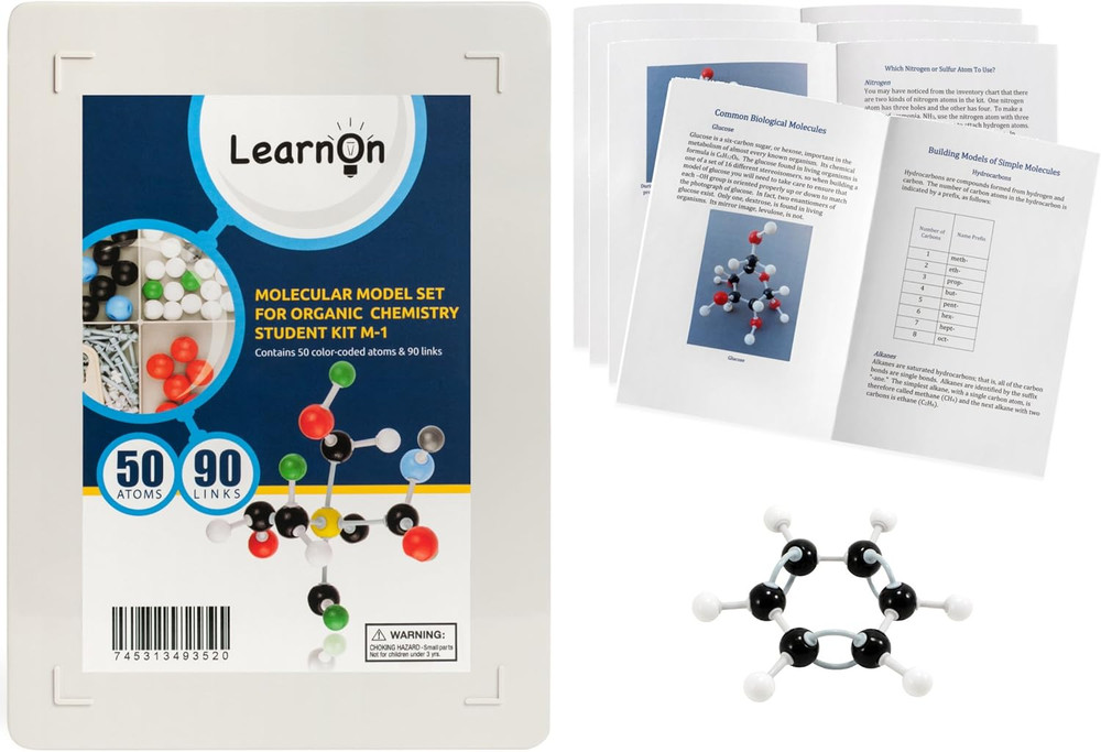 Organic Chemistry Molecular Model Kit Set for Ochem Students with User Guide - 1