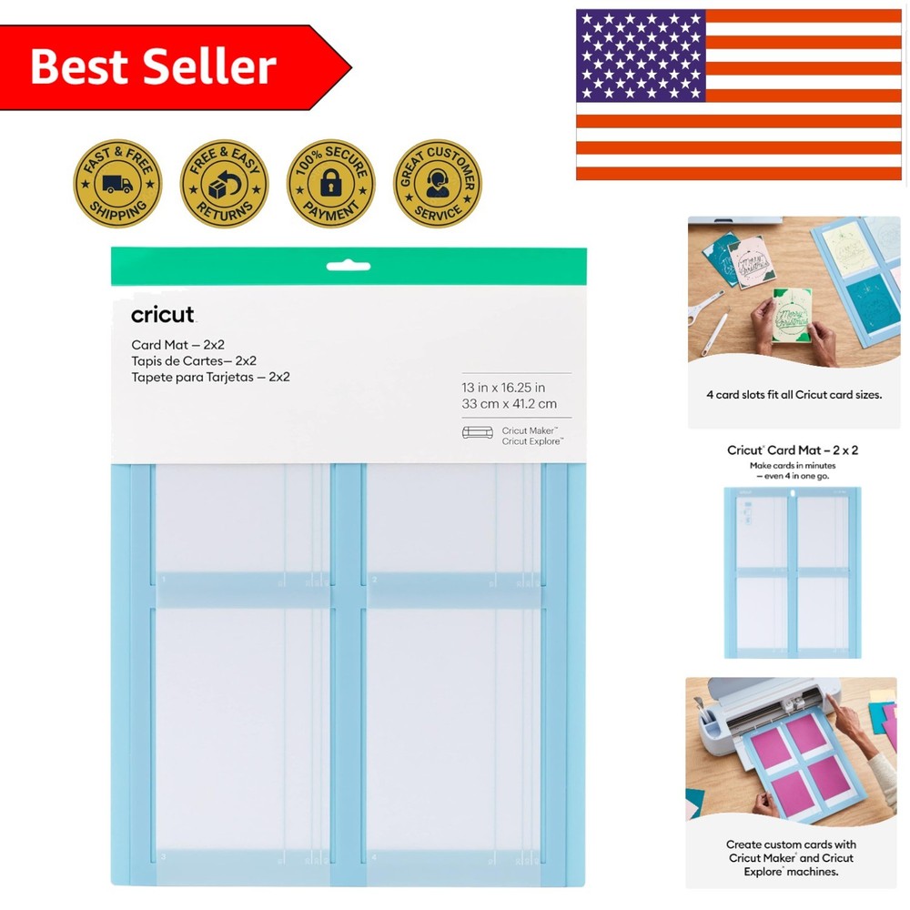 Versatile 2x2 Non-Slip Crafting Mat - Perfect for Creating Multiple Card Designs