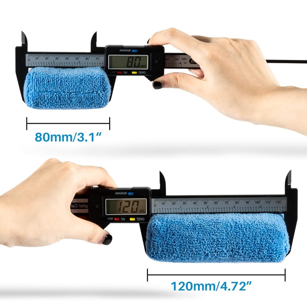 Sukh 6 Pack Microfiber Rectangle Sponge Detailing Pads - 6PCS, Blue