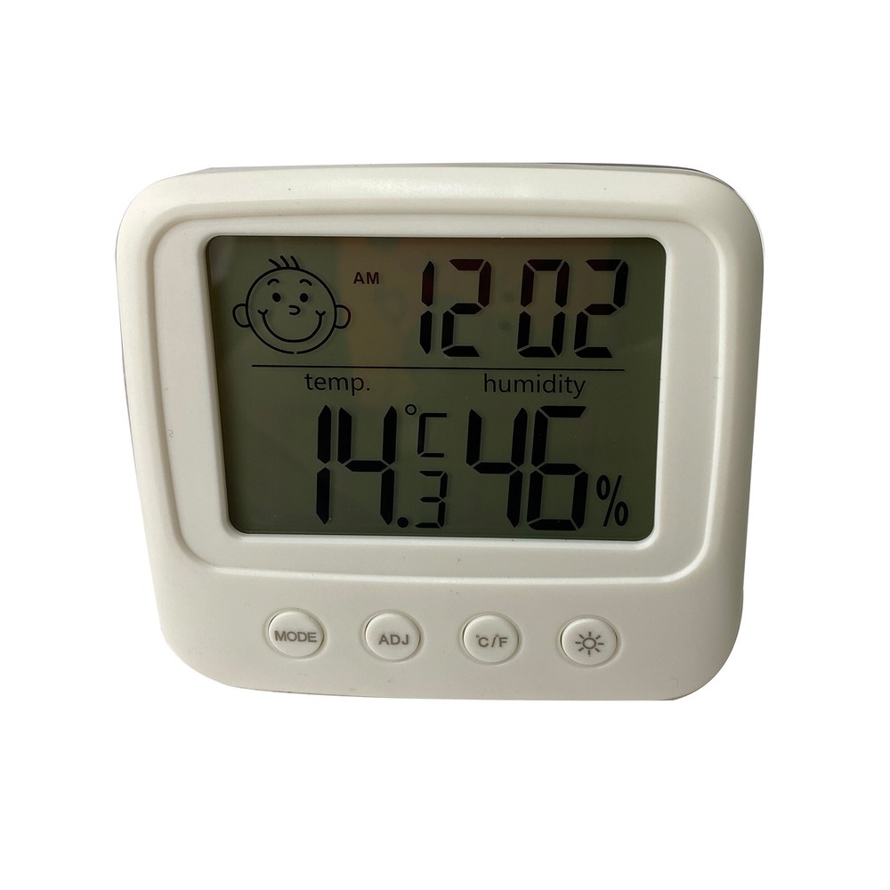 Thermometer Hygrometer Digital Temperature Humidity Meter with Clock Function US