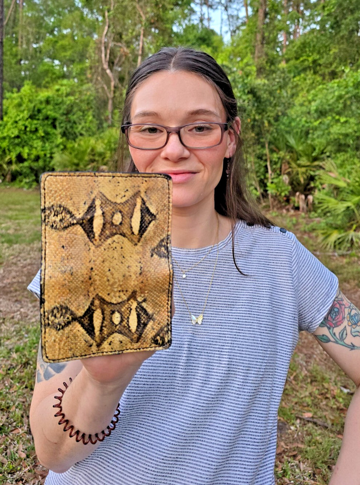 PYTHON Credit Card case SNAKE Skin Handmade MILLENNIAL Credit Card case NEW