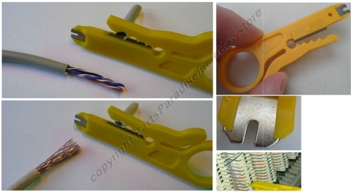 pvc/plenum UTP cable Stripper + 110 Punch Down network/keystone insertion Tool{Y