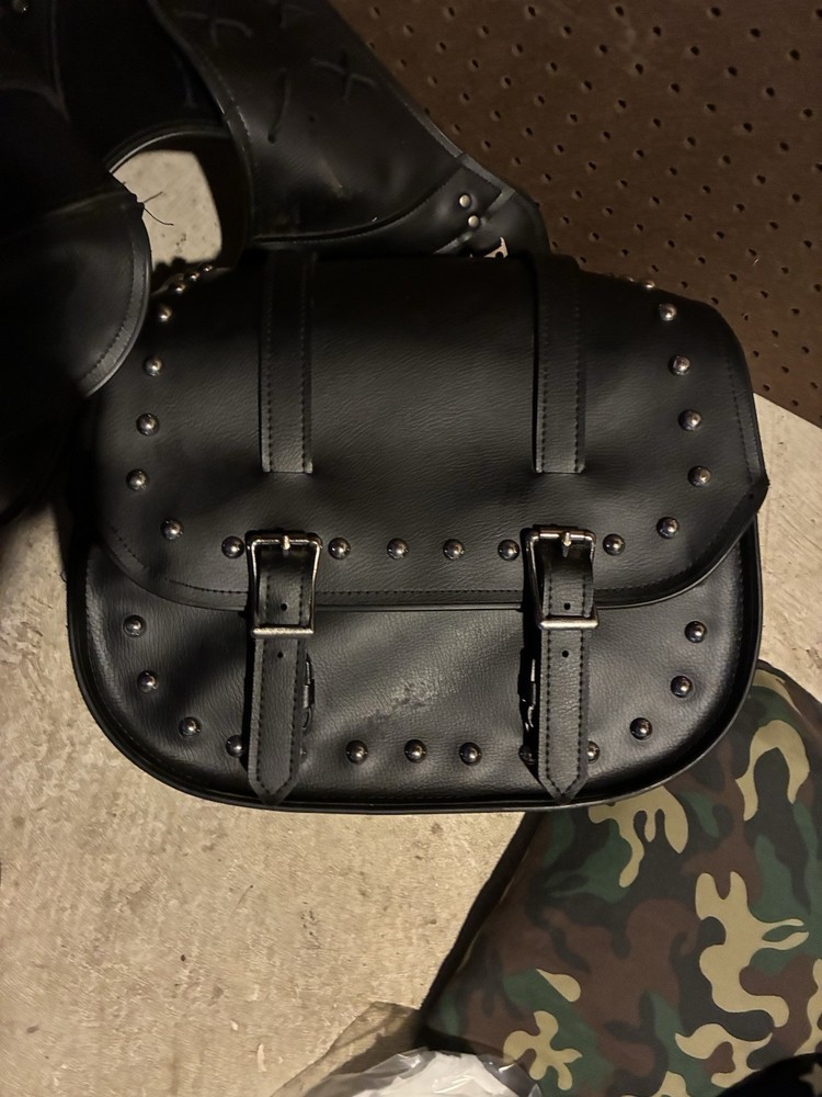 Diamond Plate Motorcycle Bag Set 6pc: Durable, Waterproof,