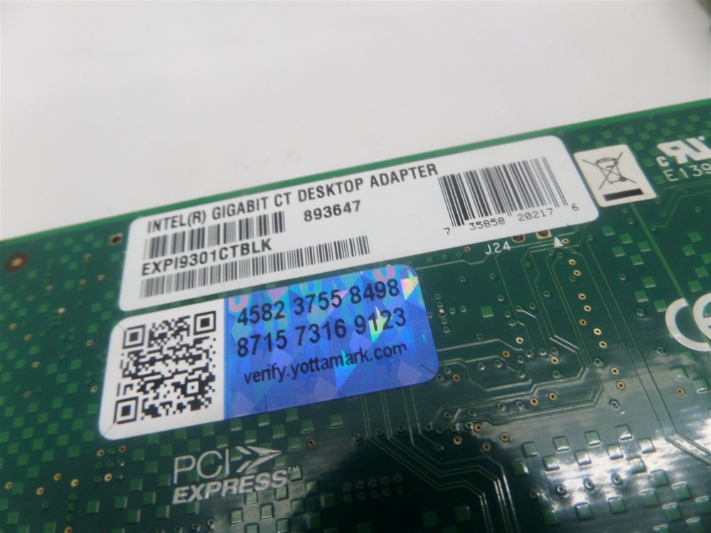 Intel Gigabit CT Desktop Network Adapter Card 893647