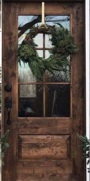 Rustic alder square top door solid wood castle winery Pre Hung U choose size