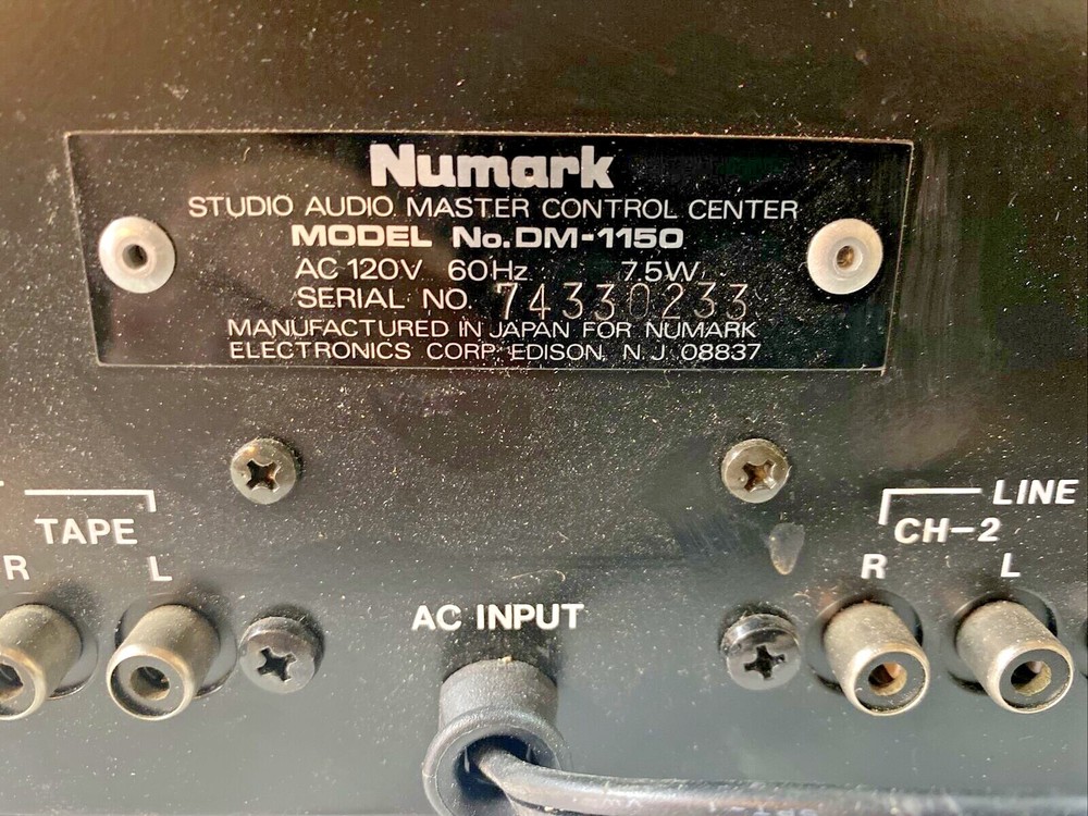 Numark studio audio master dm-1150