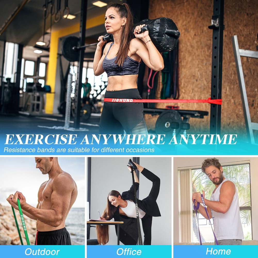Resistance Bands, 5 Pcs Pull Up Assistance Bands Pull Up Bands Exercise Bands...
