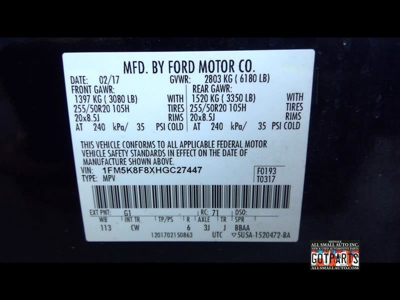 EXPLORER 2017 Speedometer 169459