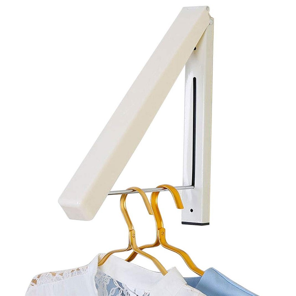 Wall Mounted Clothes Drying Rack, Folding Wall Mount Clothes Hanger Stainless...