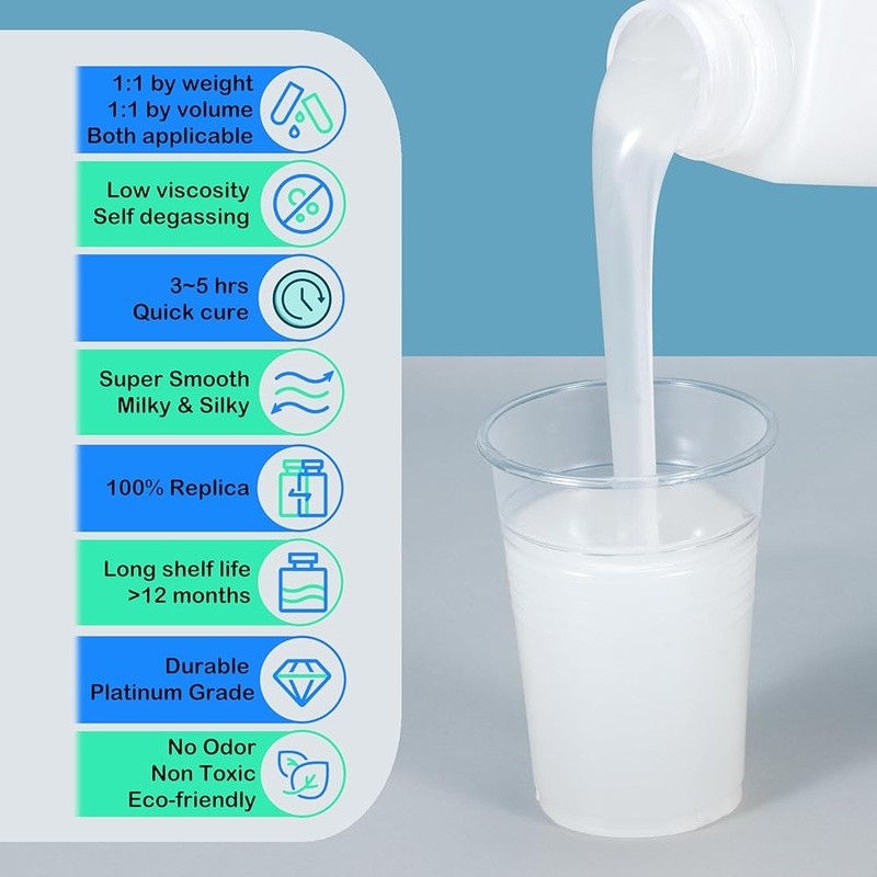 Liquid Silicone Mold Making Kit Bubble-free Quick Curing Durable Precision Molds