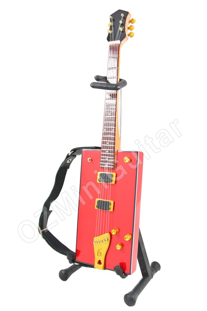 Miniature Guitar Bo Diddley & Strap