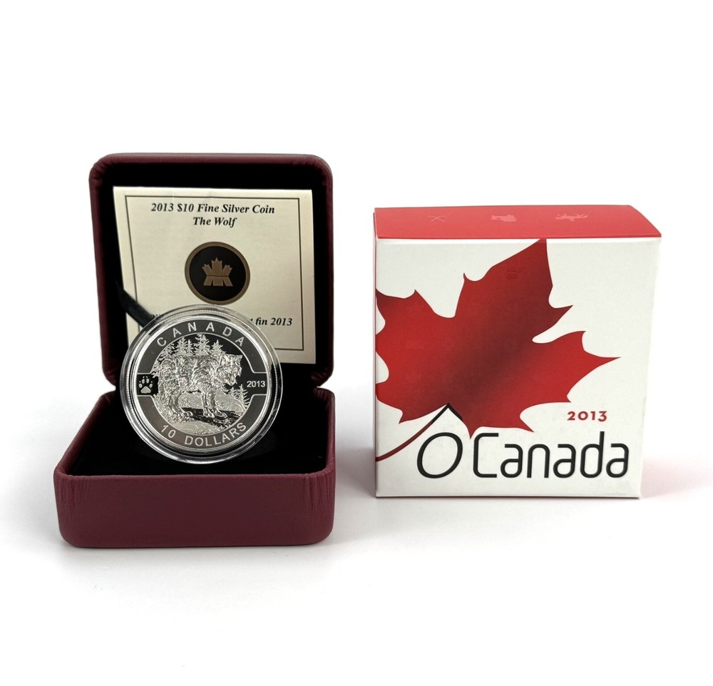 2013 $10 O Canada: The Wolf - Pure Silver Coin