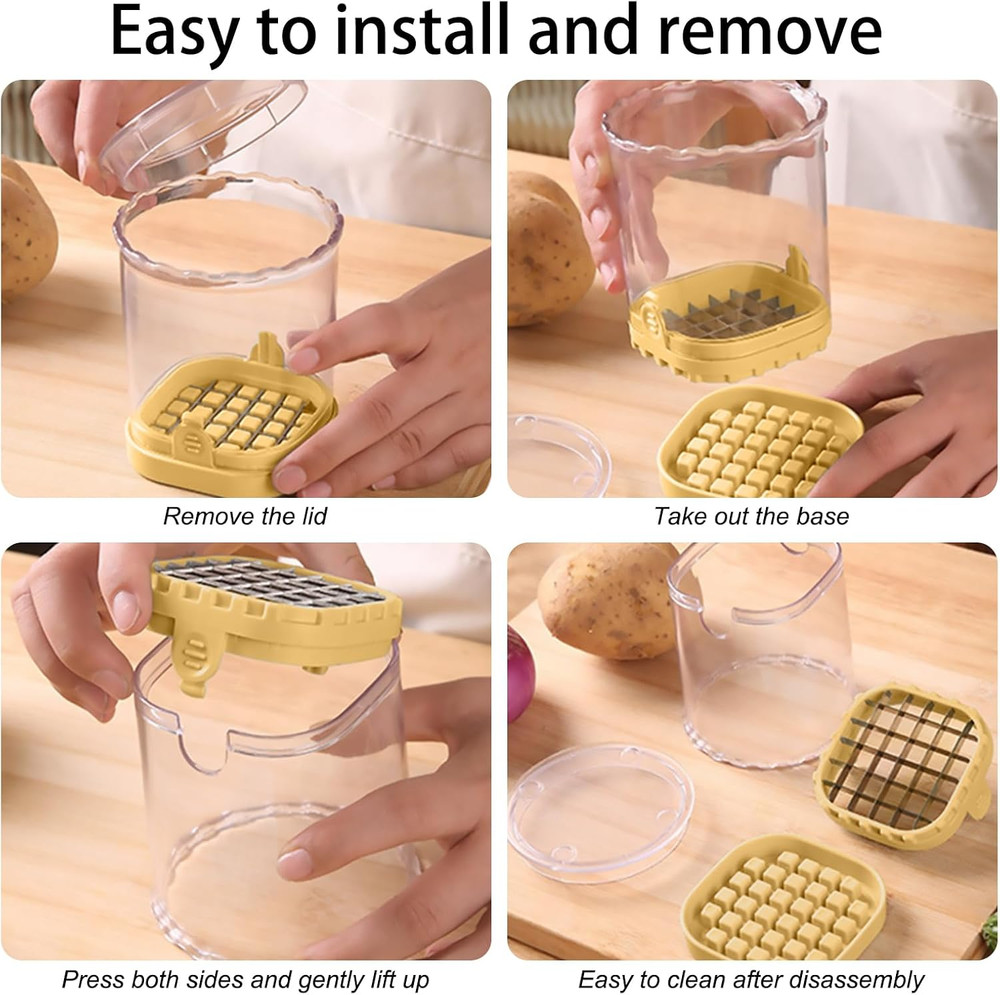 Fruit Chopper Cup - Fruit Dicer - Vegetable Chopper - Fruit and Vegetable Speed