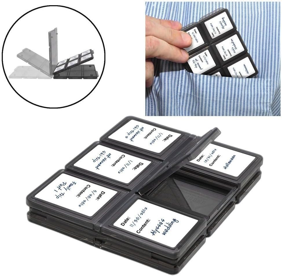 Compact 3 Pack SD Memory Card Cases - Hard Plastic, Lightweight & Functional