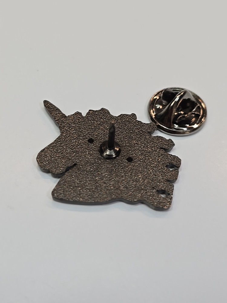 Unicorn With Rainbow Mane Lapel Pin