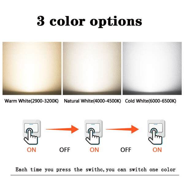 10/20PC 7W 3Color Dimmable LED Downlight Recessed Ceiling Panel Light 85-265V