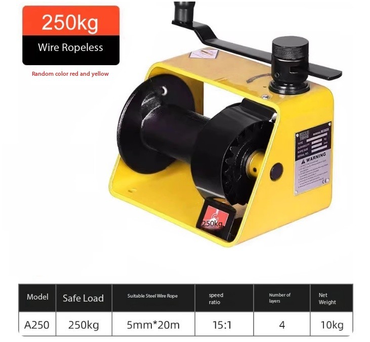 Hand-cranked Winch, Worm Gear Winch, Hand-cranked Winch Traction Machine