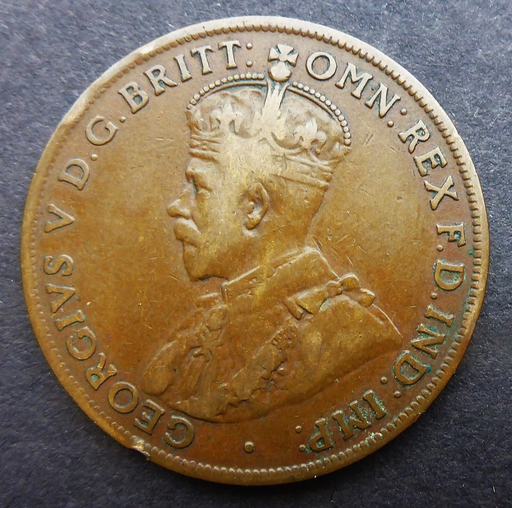 1920 Australian Penny Dot Above Bottom scroll FREE SHIPPING!!