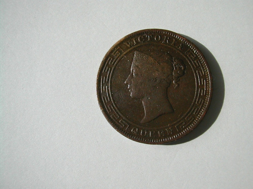 Ceylon 5 Cents Coin 1870 / Good Grade