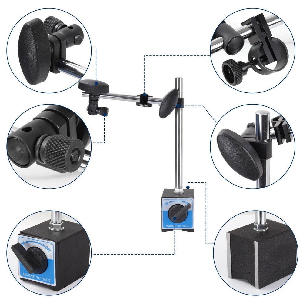 Dial Indicator with Magnetic Base Point Precision Inspection Set Dial Test US