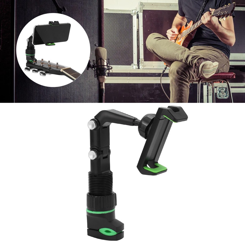 Instrument Bracket Stable Clamping Adjustable Angle Guitar Mount W/ Wipe Cloth