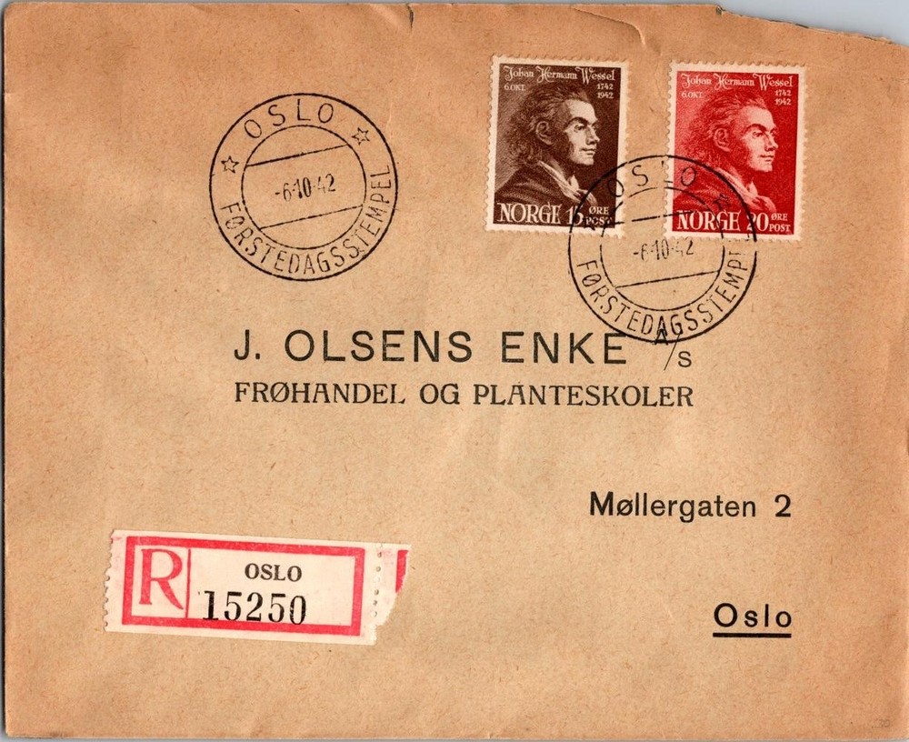 Norway 1942 Oslo Cover  - D2816
