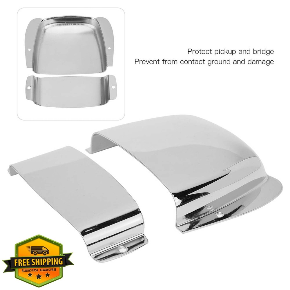 Bass Bridge Cover Set, Iron Protector, Silver