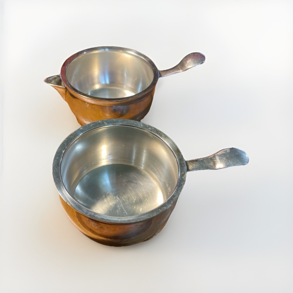 Vintage Silverplate Raj Era Stackable Sugar & Creamer Set
