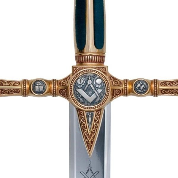 Marto - Masonic Sword, Deep Etching, Gold, 116 cm/46 inches