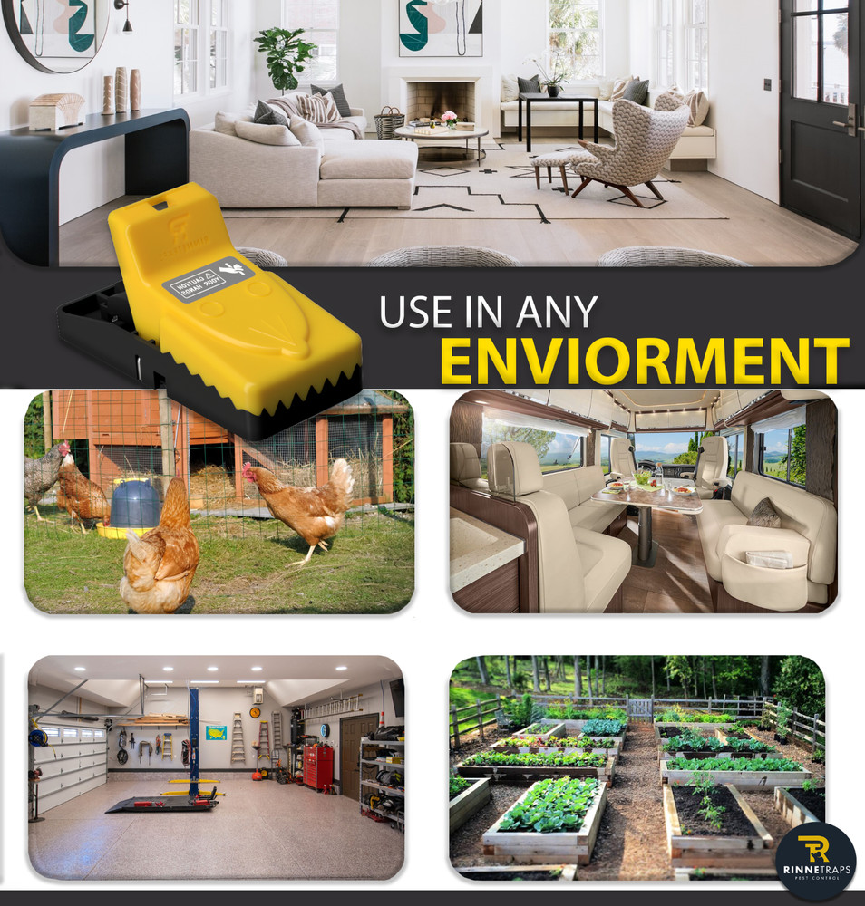 RinneTraps | Snap N Trap Mouse Trap | 4 Pack |