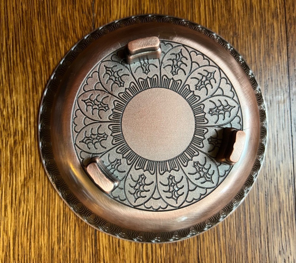 Copper Offering Bowl Footed 5" Diameter. EUC