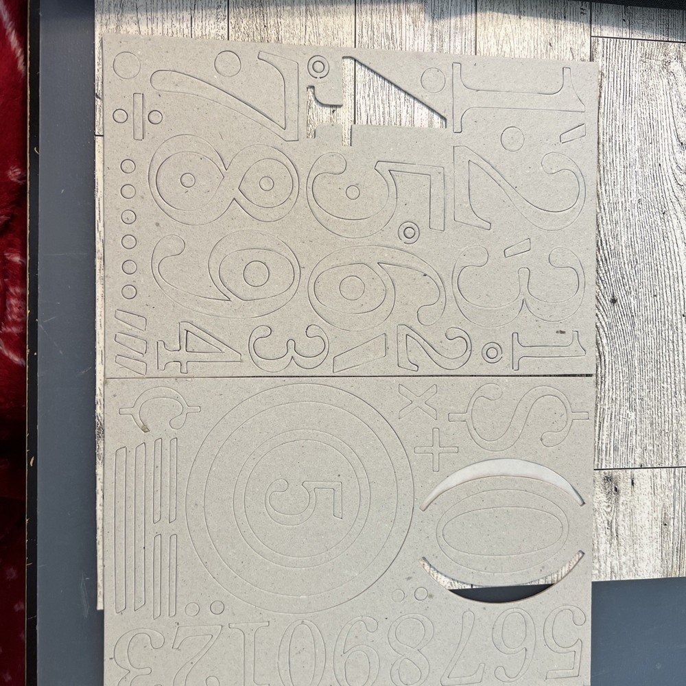 Basic Grey Chipboard Numberpilw Cardboard Cutout numbers