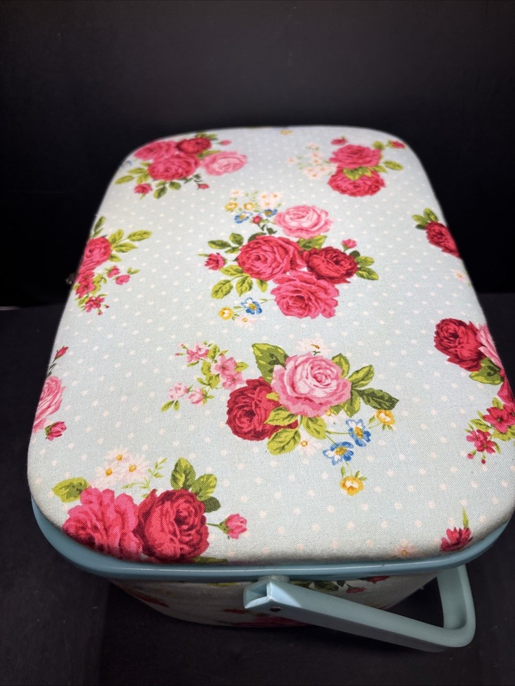 Vintage Sewing Box -Rose Pattern