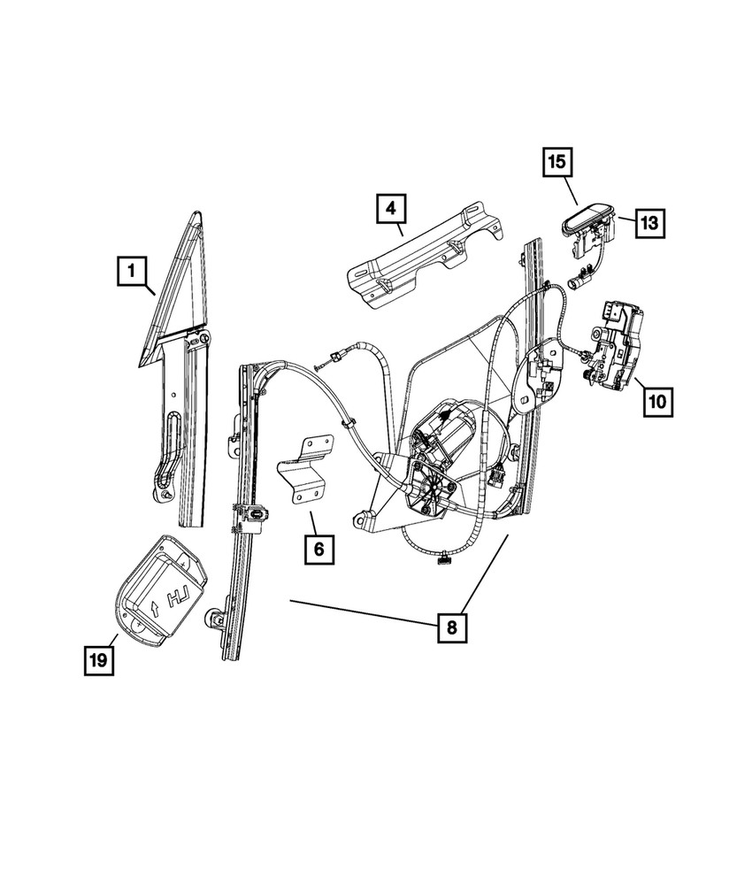 Genuine Mopar Handle Cover Left 1WE07LBYAA