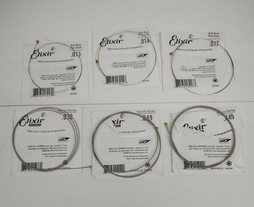 Elixir Guitar Strings NanoWeb coating Anti-Rust Plain Steel Strings