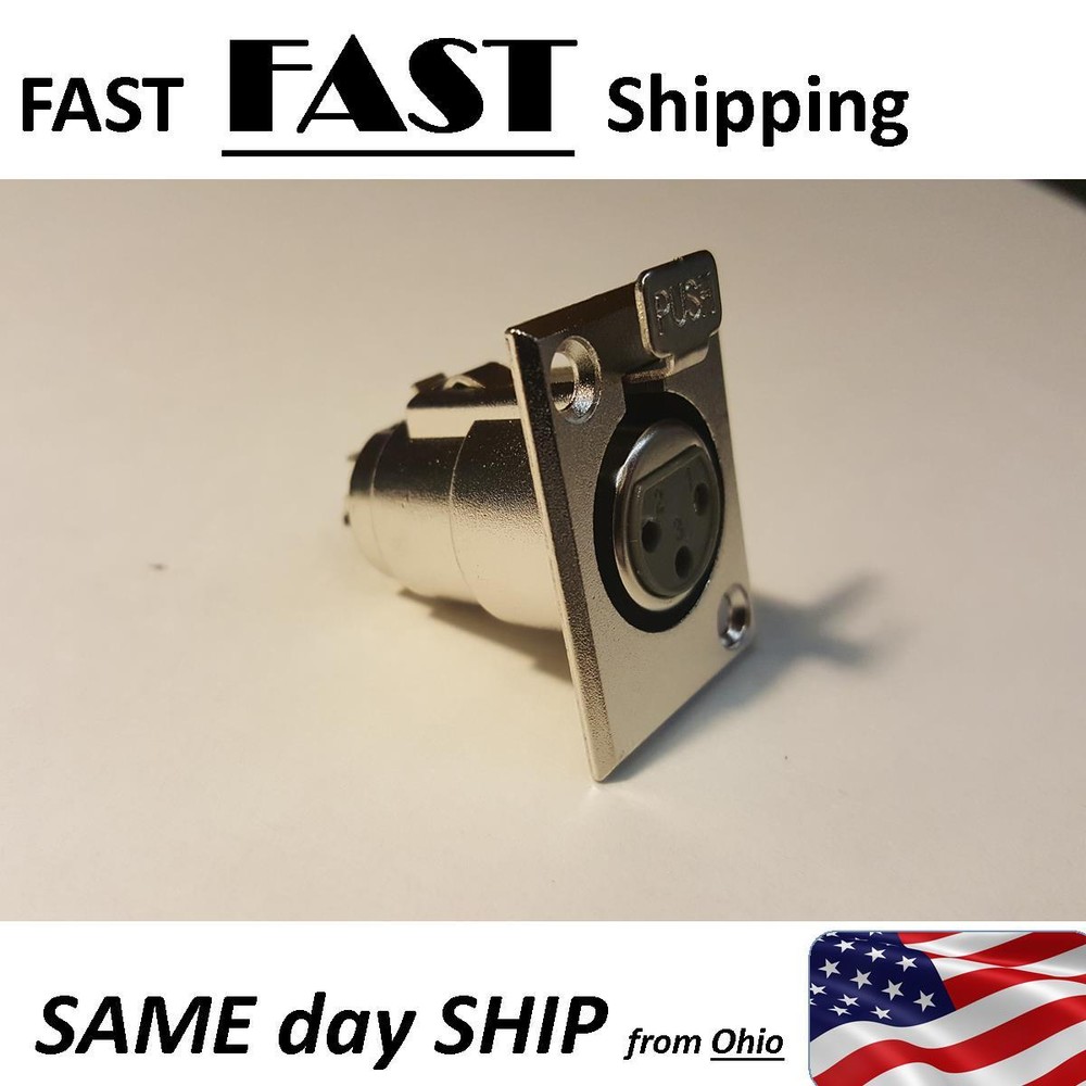 XLR 3Pin Female Socket Metal Panel Mount Chassis PCB Socket For Microphone