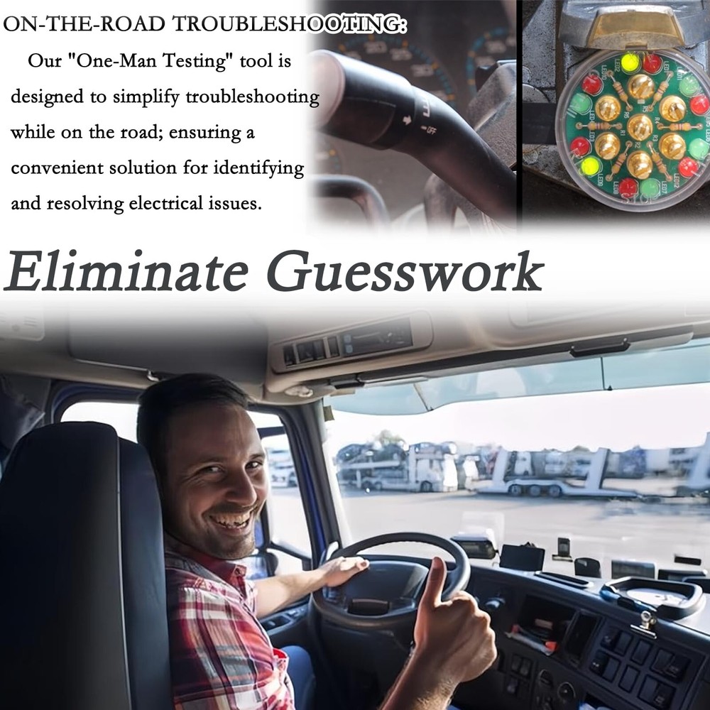 7-way tractor plug tester. Trailer light tester. Tracker alt for tractor-trailer