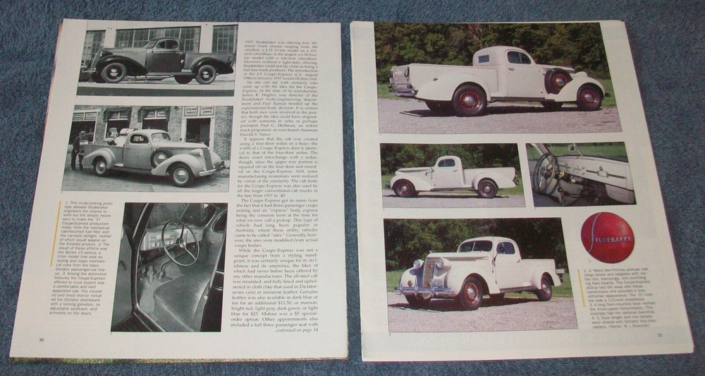 1937-39 Studebaker Coupe Express History Info Article "A Workable Proposition"