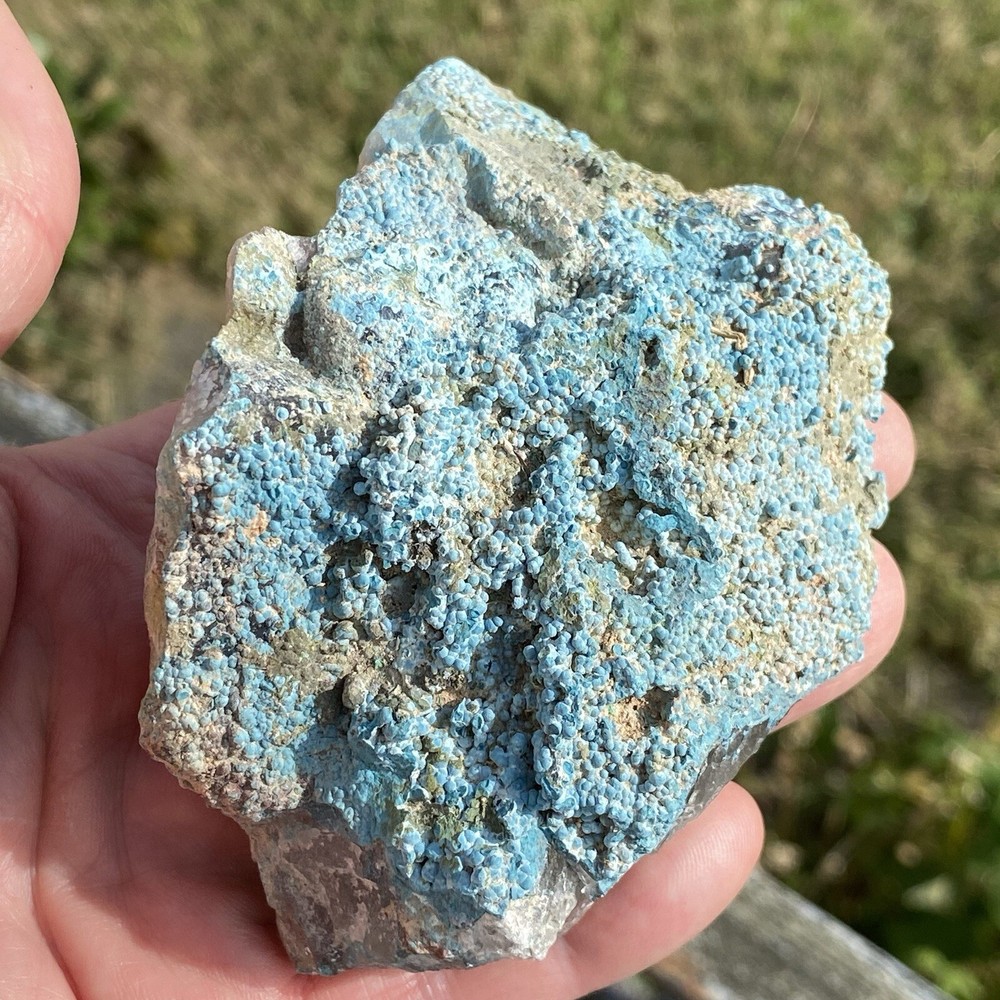 Shattucktite On Quartz Specimen Namibia 400 Grams Approx