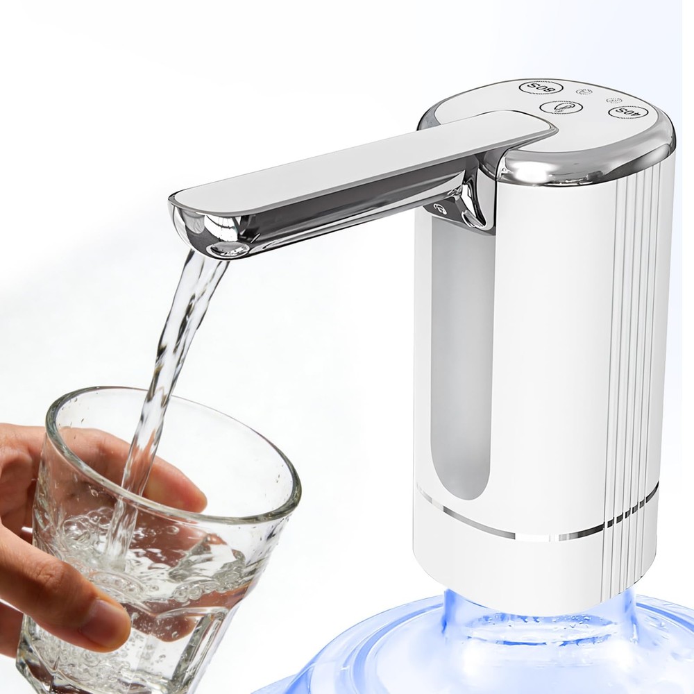Water Dispenser Pump for 5 Gallon Water Bottles, USB -Rechargeable with 1200m...