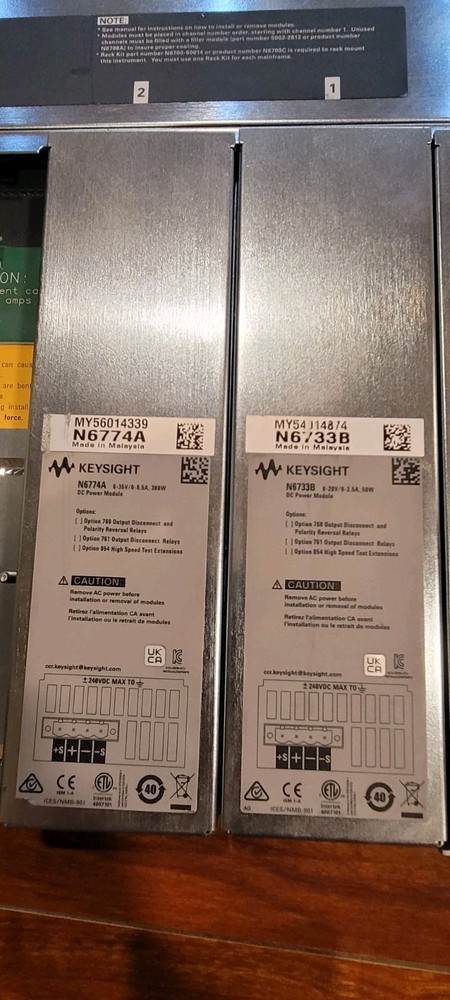 Keysight N6701C Low-Profile Modular Power System Mainframe, 600W, with 2 Modules