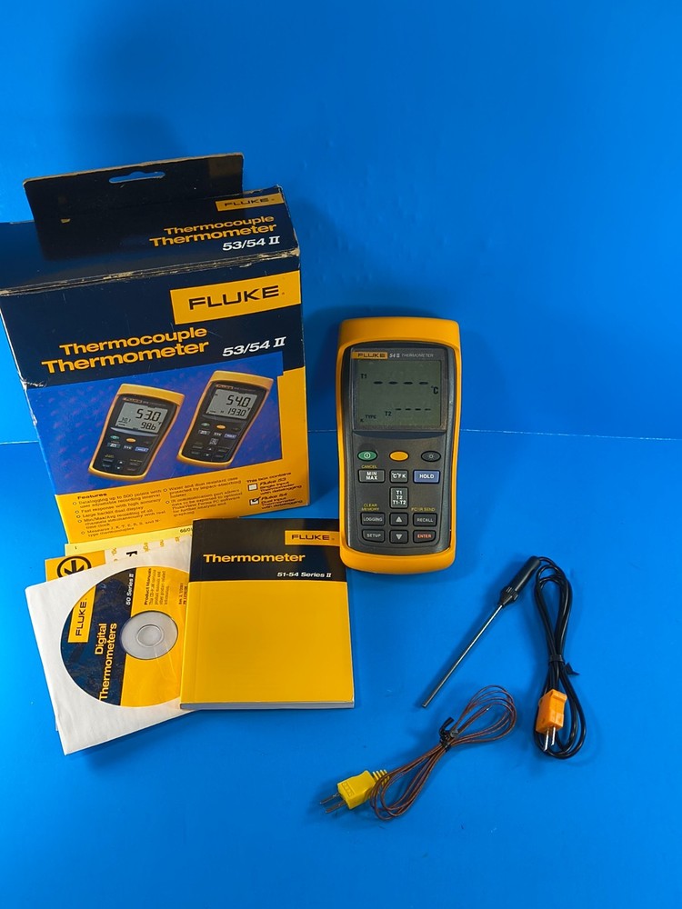 Fluke 54 II B Thermometer, Excellent, Screen Protector, Original Box
